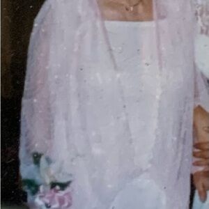 Soft pink hand beaded dress